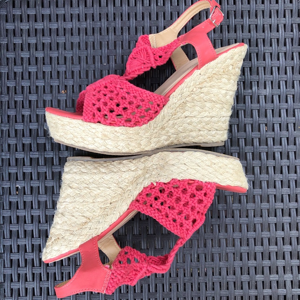 🌸 Crocheted Wedge Espadrilles 🌸